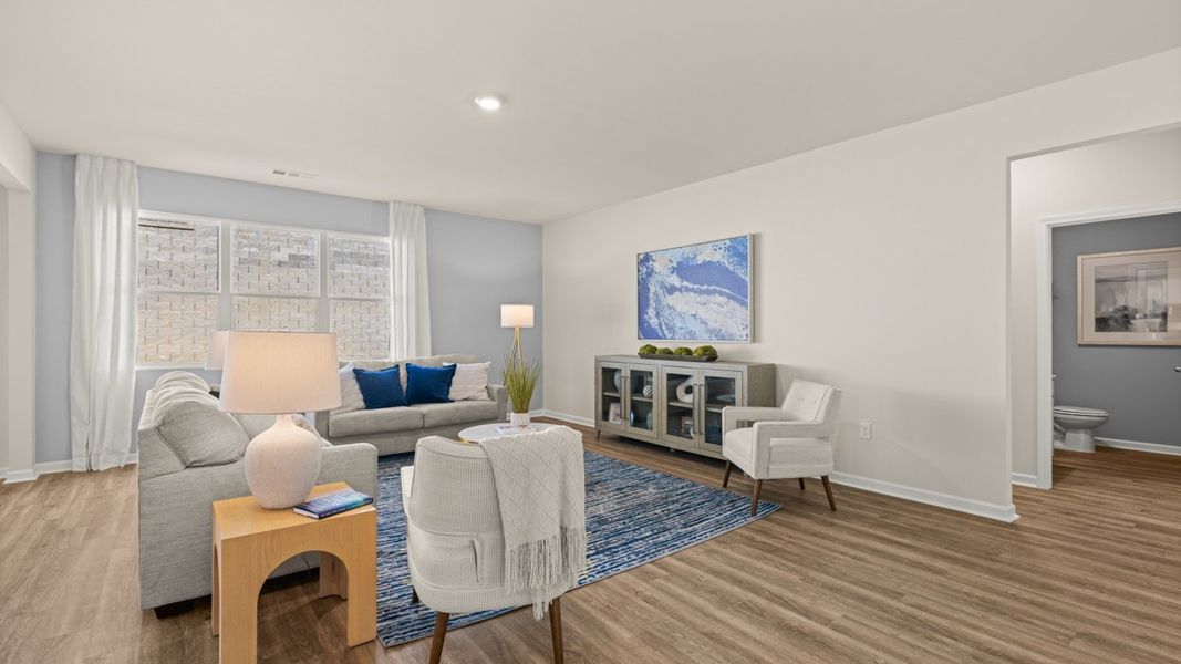 Furnished interior in a model home at Brooks Station in Dacula (Image 23). Furnished interior in a model home at Brooks Station in Dacula (Image 23).