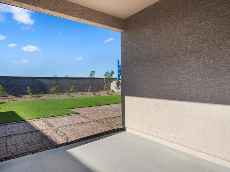 Outdoor Patio in Arlo Floorplan at Abel Ranch