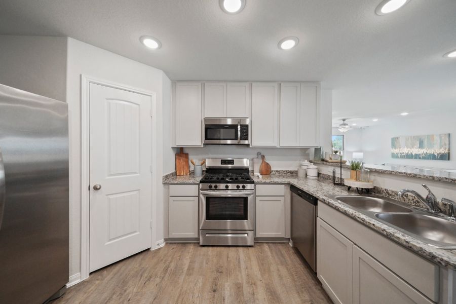 Furnished interior in a model home at The Villages at Westpointe in Dayton (Image 8). Furnished interior in a model home at The Villages at Westpointe in Dayton (Image 8).
