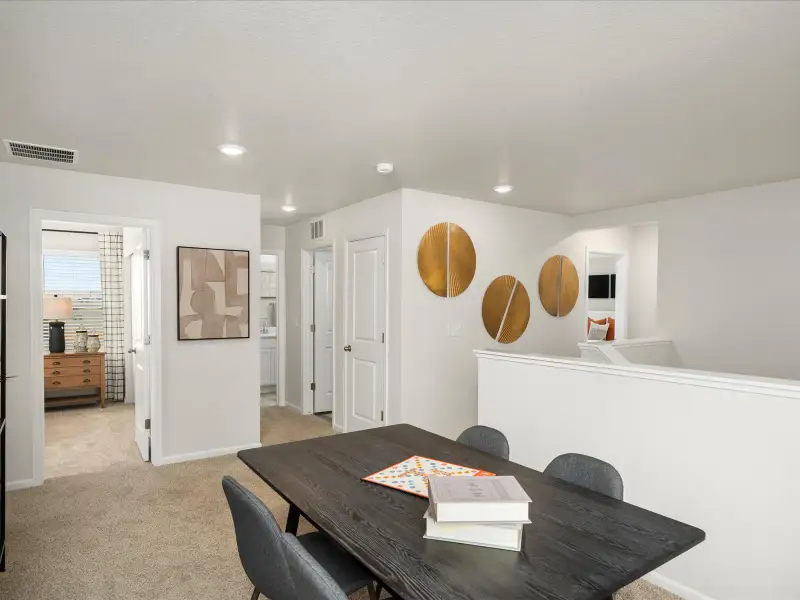 Furnished interior in a model home at Lorson Ranch: The Trail Collection in Colorado Springs (Image 10).