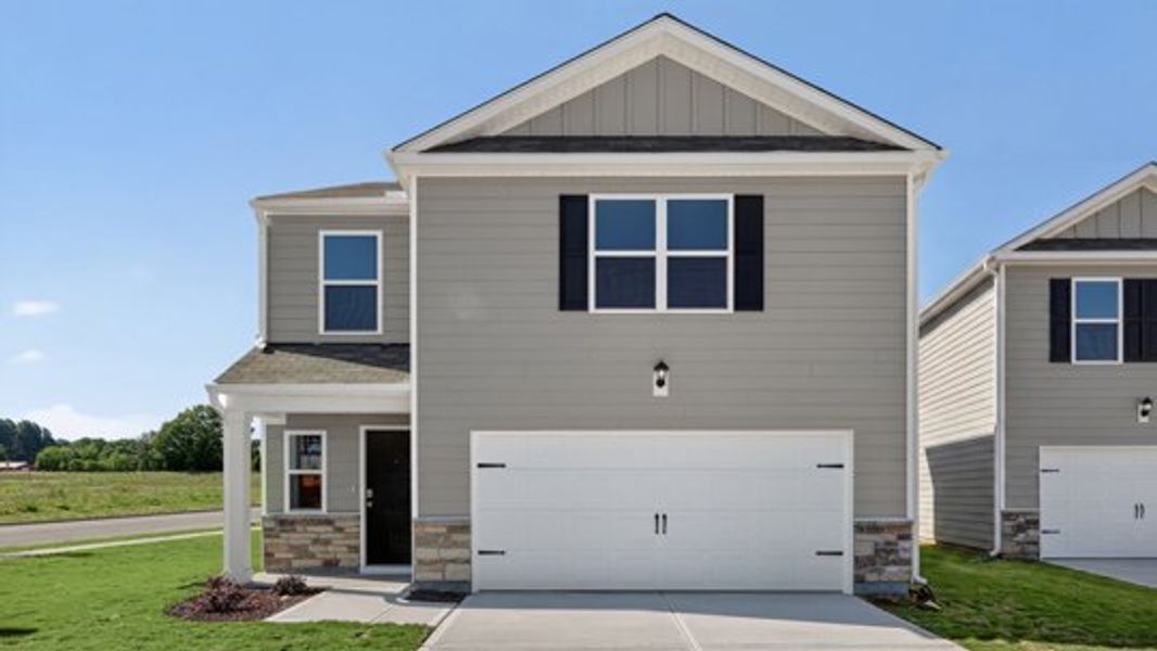 Front exterior of a home in the Laurel Oaks community, located in Sanford, NC (Image 2).