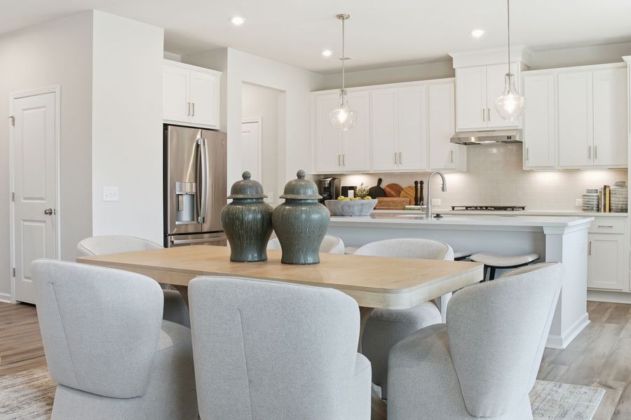 Furnished interior in a model home at Clairmont in Charlotte (Image 16).