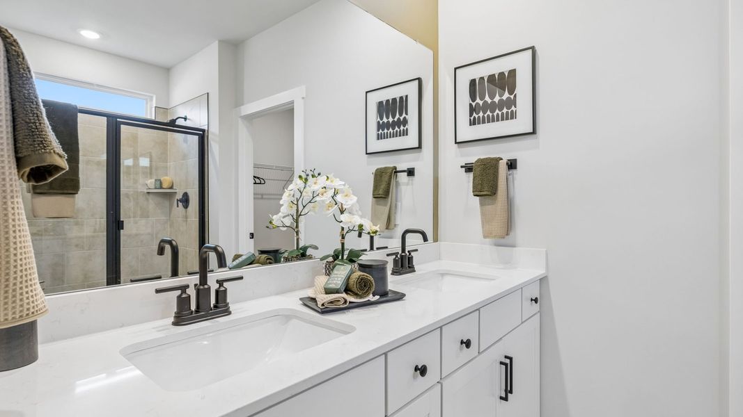 Furnished interior in a model home at Reserve at Hickory Ridge in Columbia (Image 98).