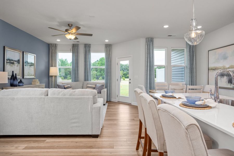 Furnished interior in a model home at Gregory Village Townhomes in Lillington (Image 24).