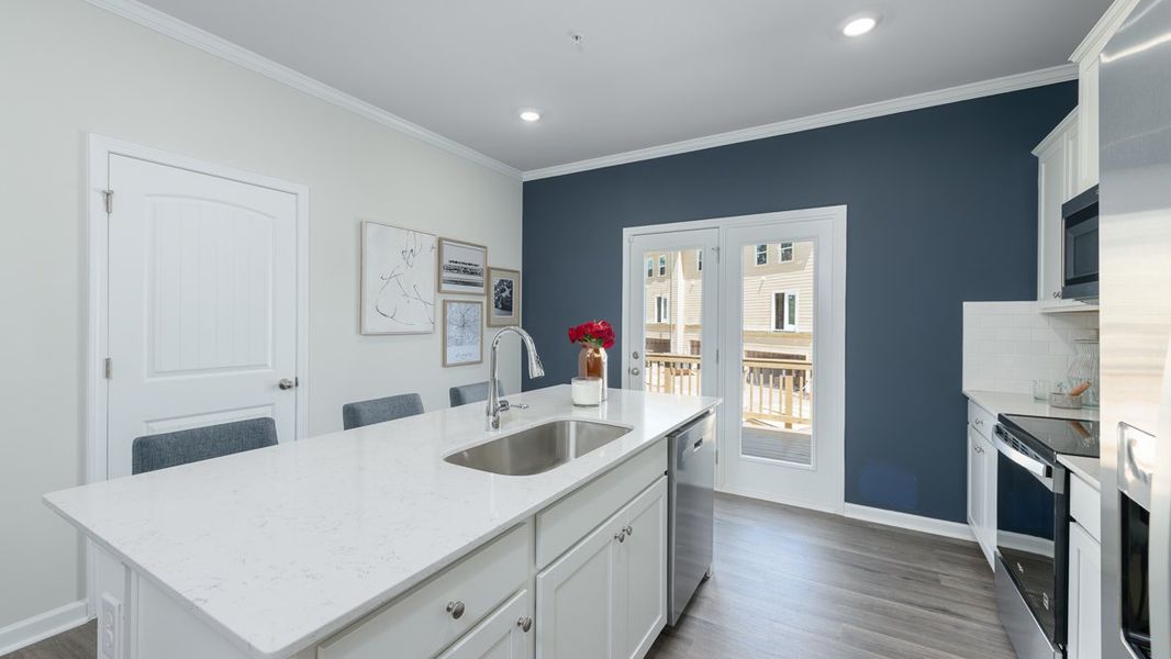 Furnished interior in a model home at Townes at Asbury in Atlanta (Image 23).
