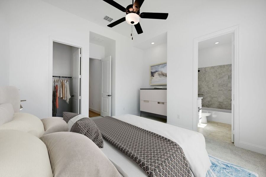 Furnished interior in a model home at The Ridge at Northlake 70s in Northlake (Image 60).