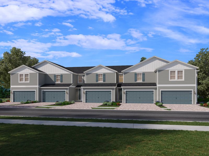 Front exterior of a home in the Parkside at Shearwater community, located in St. Augustine, FL (Image 3). Front exterior of a home in the Parkside at Shearwater community, located in St. Augustine, FL (Image 3).