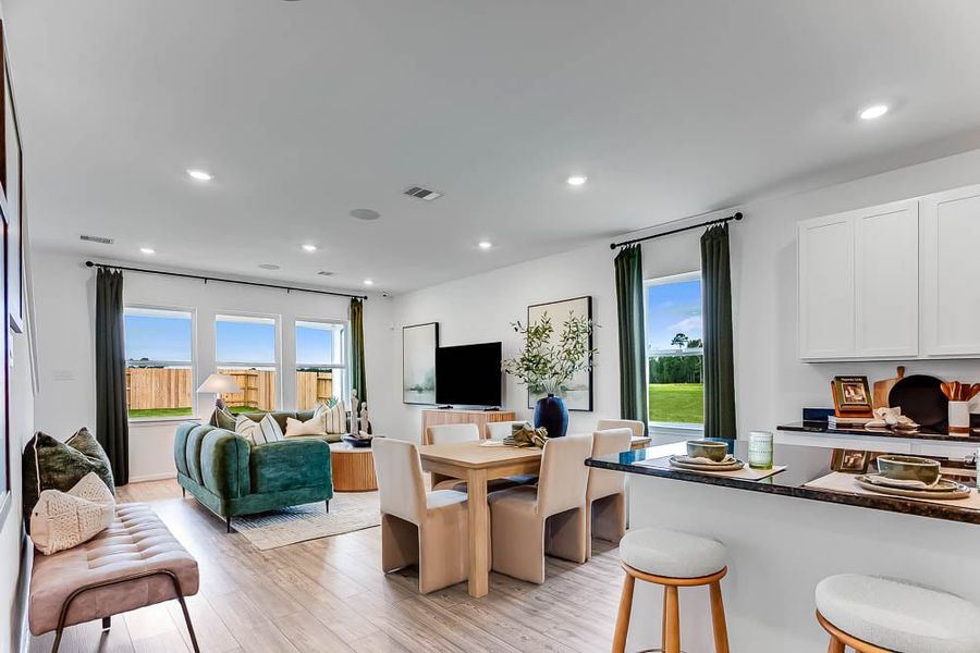 Furnished interior in a model home at Newport Grove 50s in Crosby (Image 4).