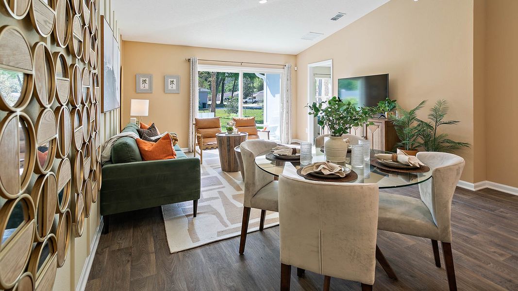 Furnished interior in a model home at Palm Coast Villas in Palm Coast (Image 8). Furnished interior in a model home at Palm Coast Villas in Palm Coast (Image 8).