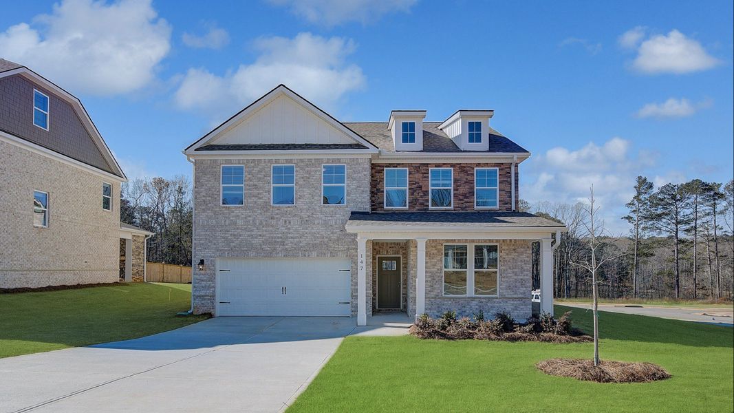 Front exterior of a home in the Burchwood community, located in Stockbridge, GA (Image 12).