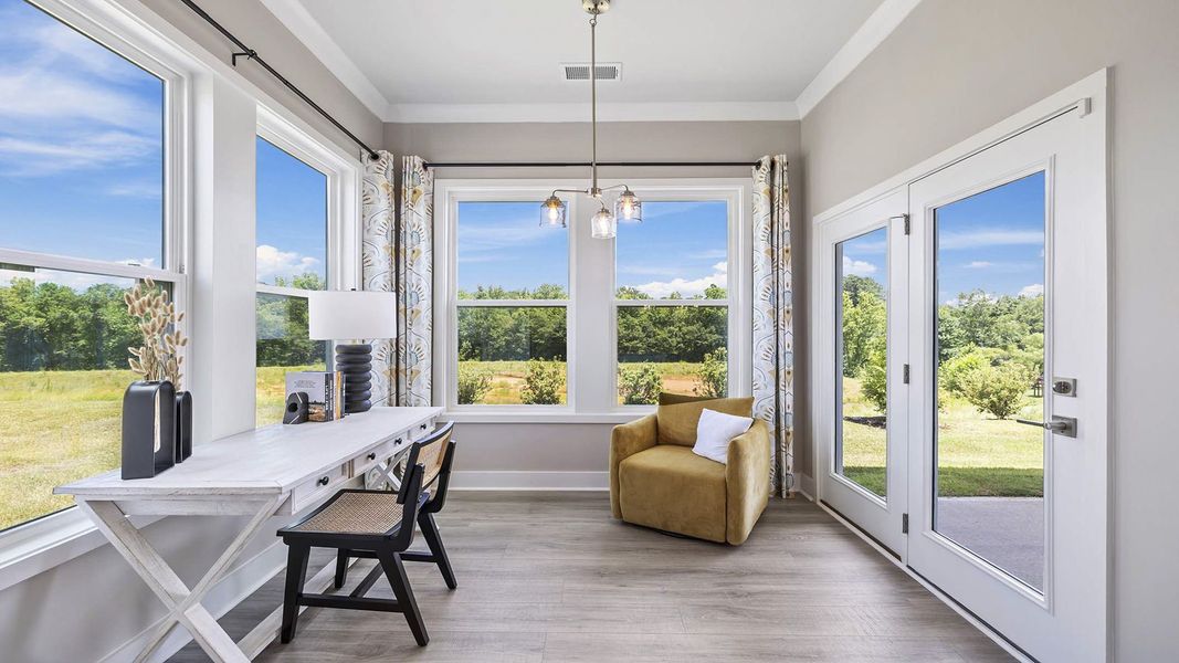Furnished interior in a model home at Whitehawk Meadows in Travelers Rest (Image 17).