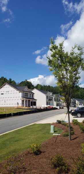 New homes under construction in Briar Creek by Pulte Homes, nestled in the scenic community of College Park, GA.
