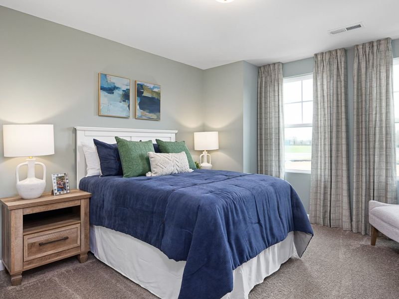 Furnished interior in a model home at Gregory Village Townhomes in Lillington (Image 16).