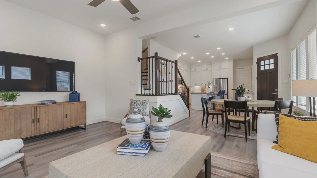 Furnished interior in a model home at Shady Acres in Houston (Image 11).