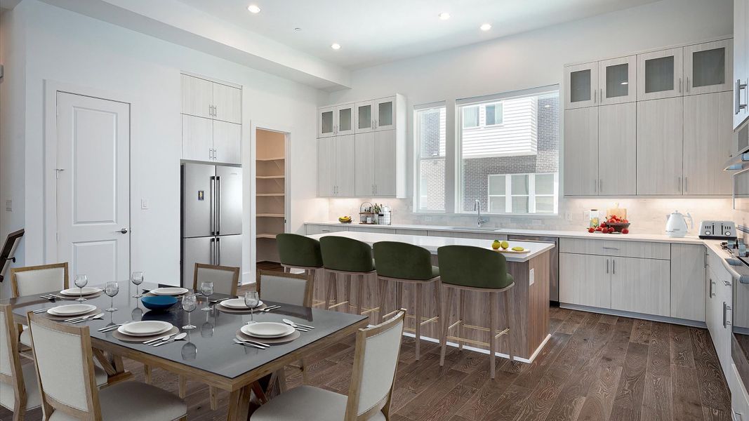 Furnished interior in a model home at Trinity Bluff in Dallas (Image 26).