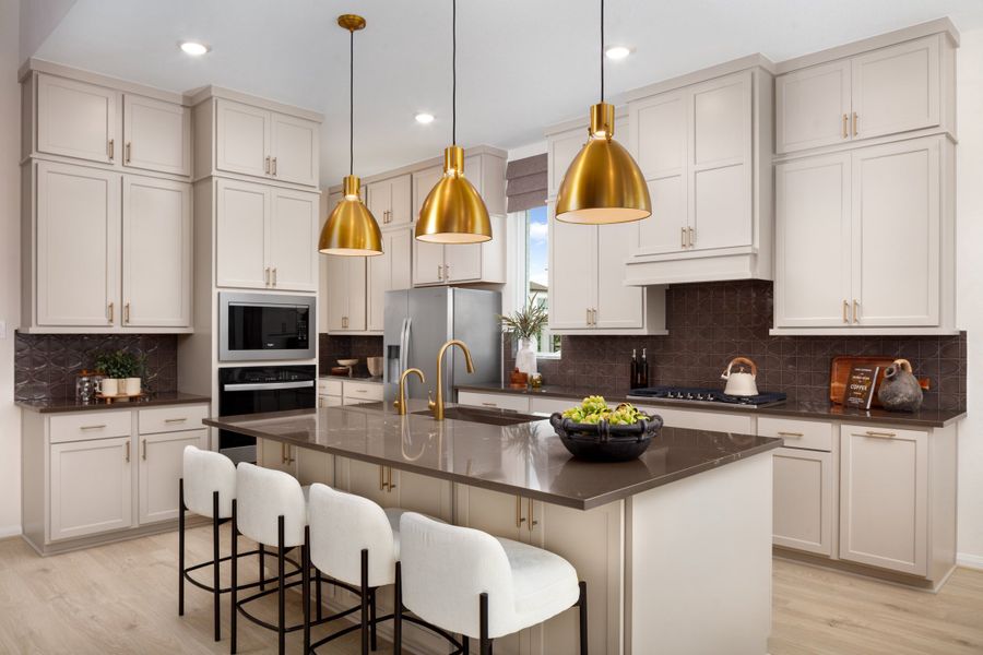Furnished interior in a model home at Bridgeland in Cypress (Image 7).
