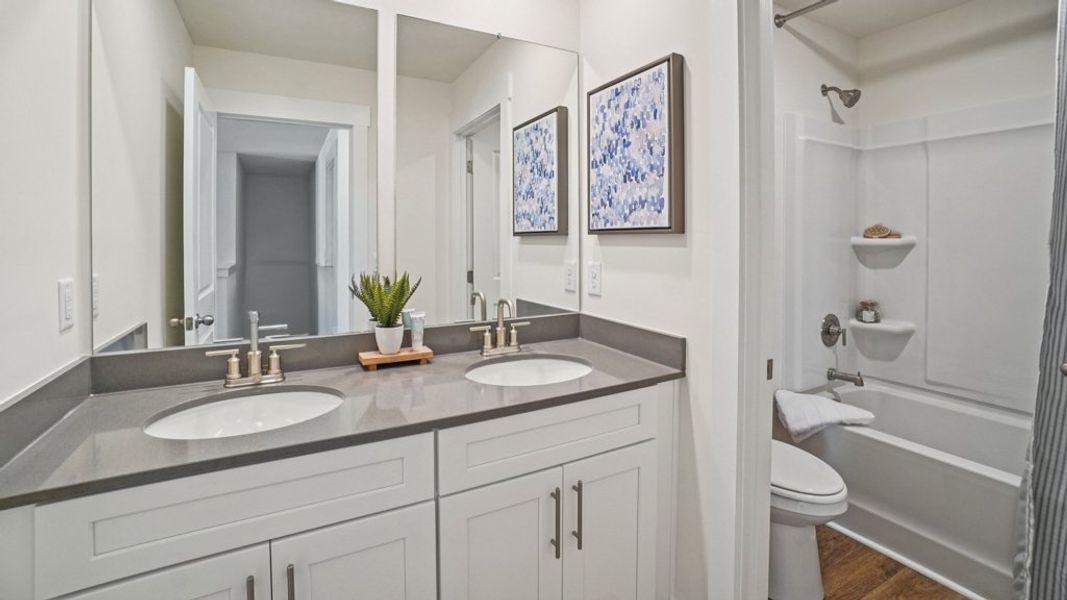 Furnished interior in a model home at Keebler Meadows in Johnson City (Image 32).