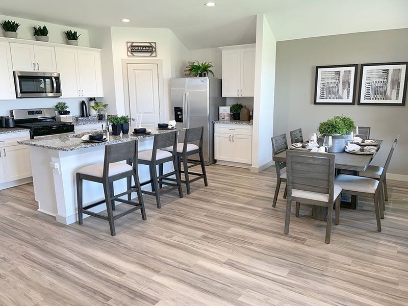 Furnished interior in a model home at Allen Farms in Lubbock (Image 11).