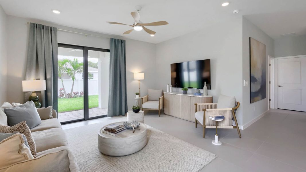 Furnished interior in a model home at Blossom Trail in Greenacres (Image 24). Furnished interior in a model home at Blossom Trail in Greenacres (Image 24).