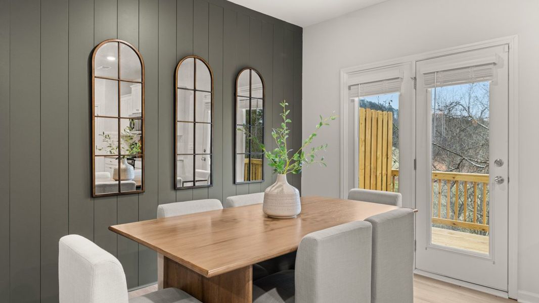 Furnished interior in a model home at Mountain Park in Dahlonega (Image 9).