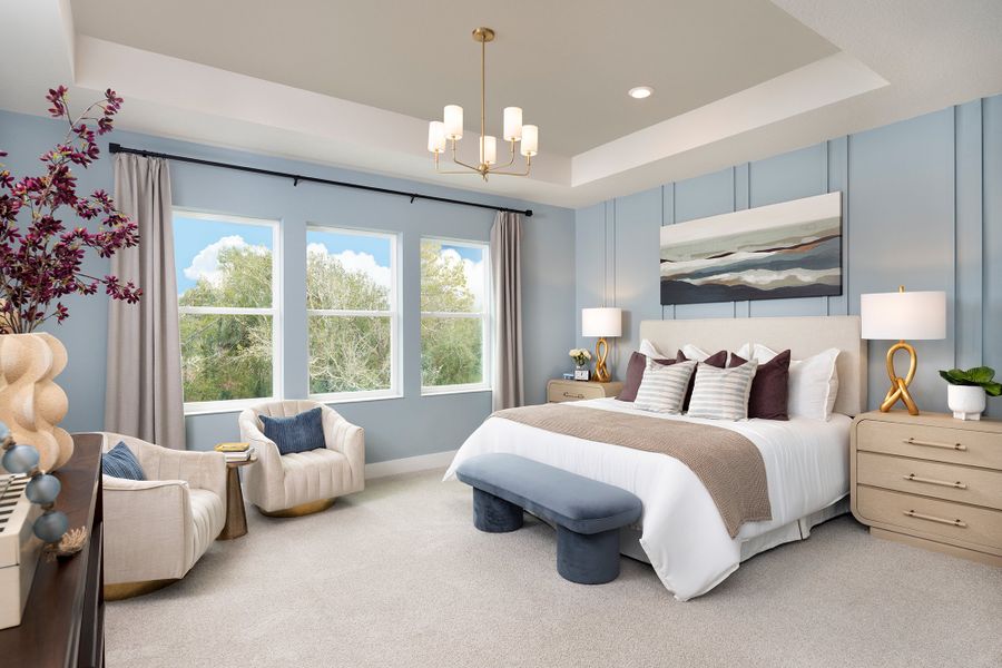 Furnished interior in a model home at North River Ranch – Garden Series in Parrish (Image 30).