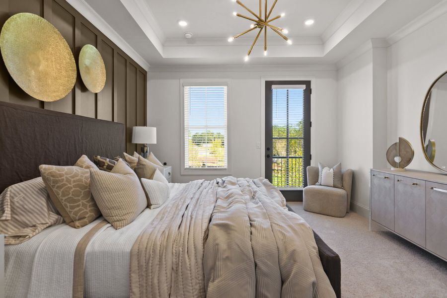 Furnished interior in a model home at IveyBrooke in Alpharetta (Image 9).