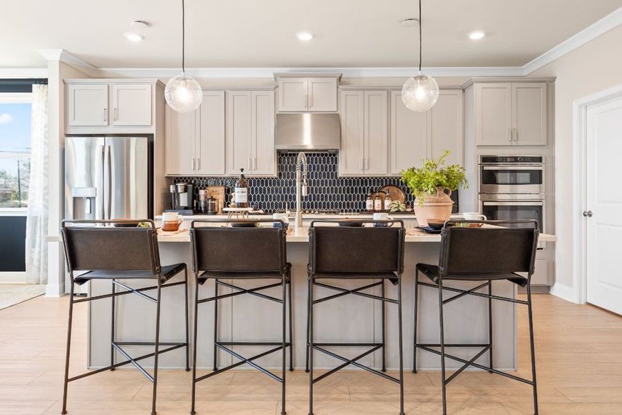 Furnished interior in a model home at Dreycott in Lawrenceville (Image 2).