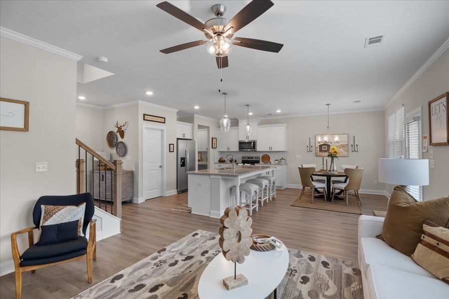 Furnished interior in a model home at Forrest Bluff in North Augusta (Image 9).