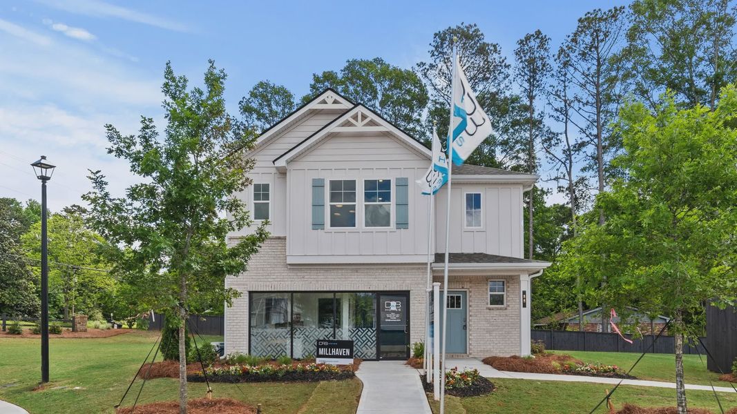 Front exterior of a home in the Enclave at Evergreen community, located in Fairburn, GA (Image 3). Front exterior of a home in the Enclave at Evergreen community, located in Fairburn, GA (Image 3).
