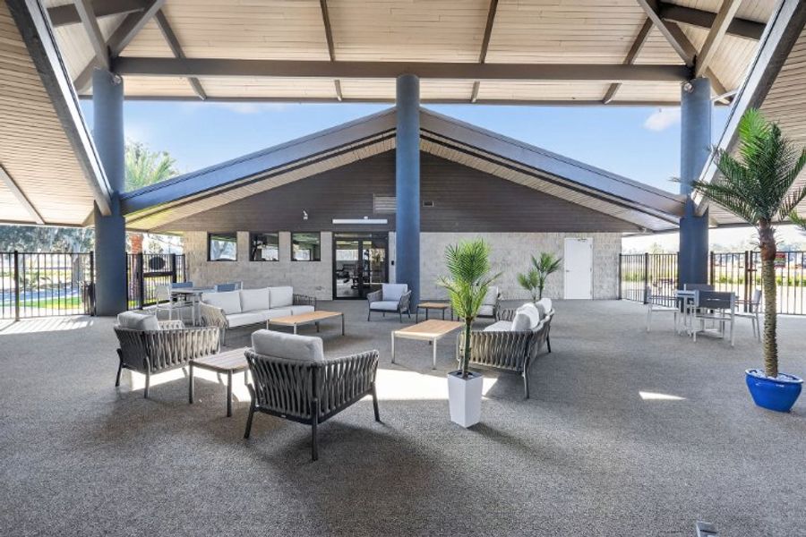 A patio with tables and chairs. A patio with tables and chairs.