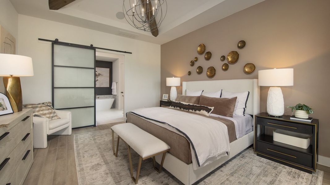 Furnished interior in a model home at The Colony in Bastrop (Image 7).