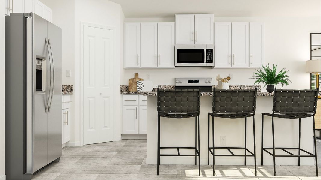 Furnished interior in a model home at Abbott Square: The Executives in Zephyrhills (Image 13). Furnished interior in a model home at Abbott Square: The Executives in Zephyrhills (Image 13).