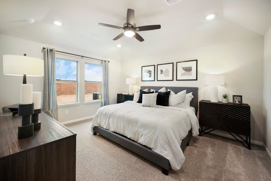 Furnished interior in a model home at Sunterra: Founders in Katy (Image 4).
