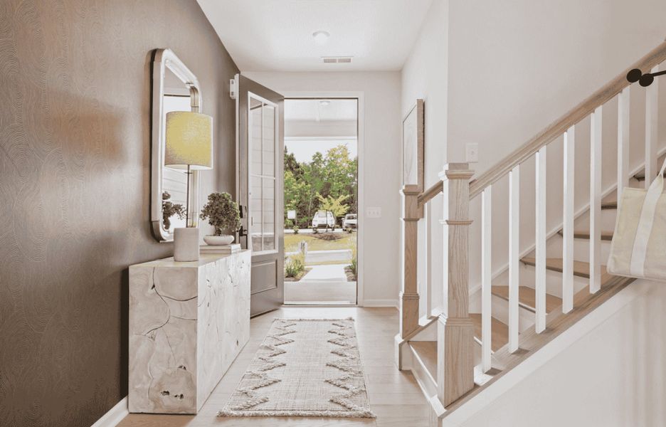 Furnished interior in a model home at Millstone in Cramerton (Image 15).