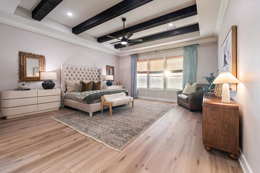 Furnished interior in a model home at Grayson Ridge in Van Alstyne (Image 8).