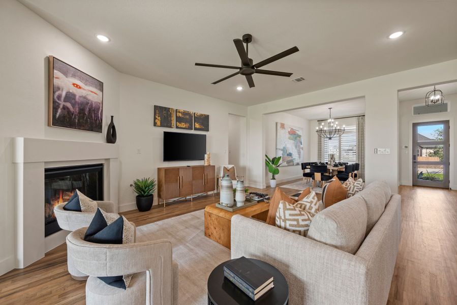 Furnished interior in a model home at Settlers Glen in New Fairview (Image 38). Furnished interior in a model home at Settlers Glen in New Fairview (Image 38).