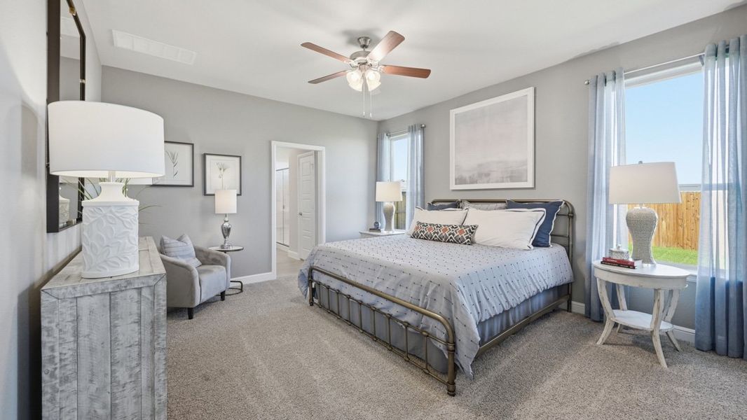 Furnished interior in a model home at Bluestem in Rhome (Image 42). Furnished interior in a model home at Bluestem in Rhome (Image 42).