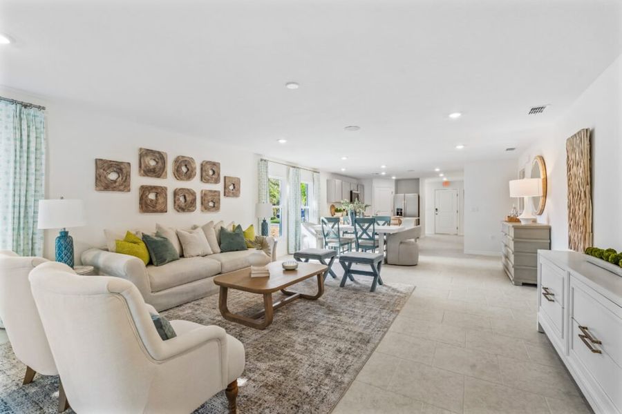 Furnished interior in a model home at Spanish Lakes in Fort Pierce (Image 11).