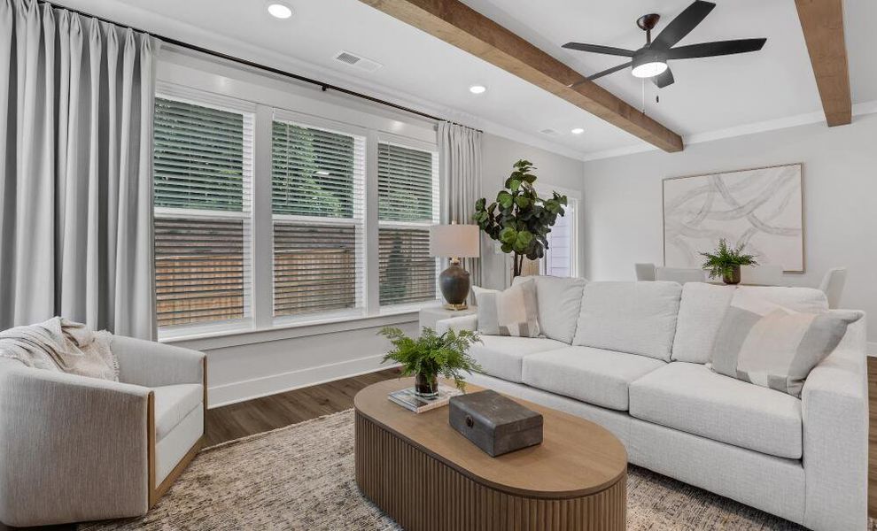Furnished interior in a model home at Villas at Dawsonville Townhomes in Dawsonville (Image 9). Furnished interior in a model home at Villas at Dawsonville Townhomes in Dawsonville (Image 9).