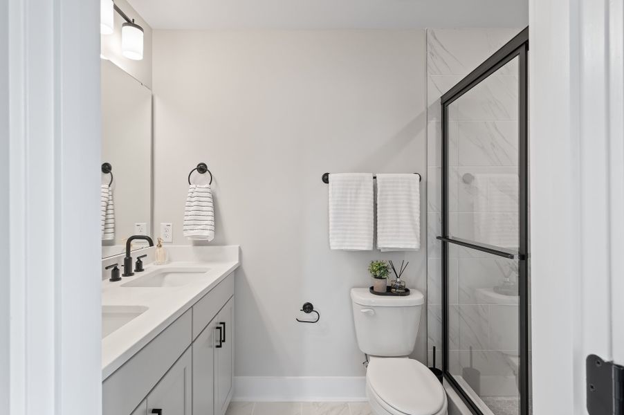 Furnished interior in a model home at Windward Townes in Goose Creek (Image 15).