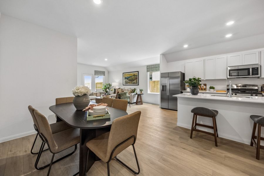 Furnished interior in a model home at Sofi Lakes in Katy (Image 27).