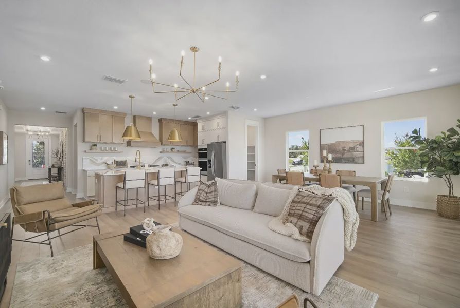 Furnished interior in a model home at Rye Ranch in Parrish (Image 16).