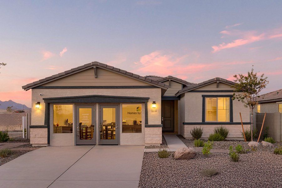 Front exterior of a home in the Windrose V community, located in Waddell, AZ (Image 15).