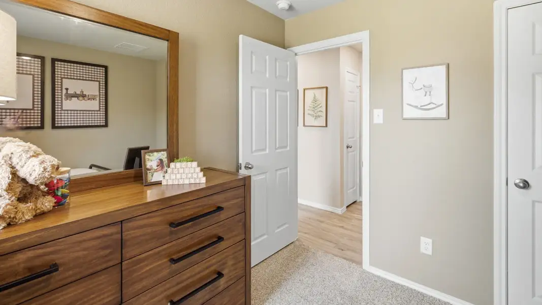 Furnished interior in a model home at Hidden Trails in Belton (Image 36).