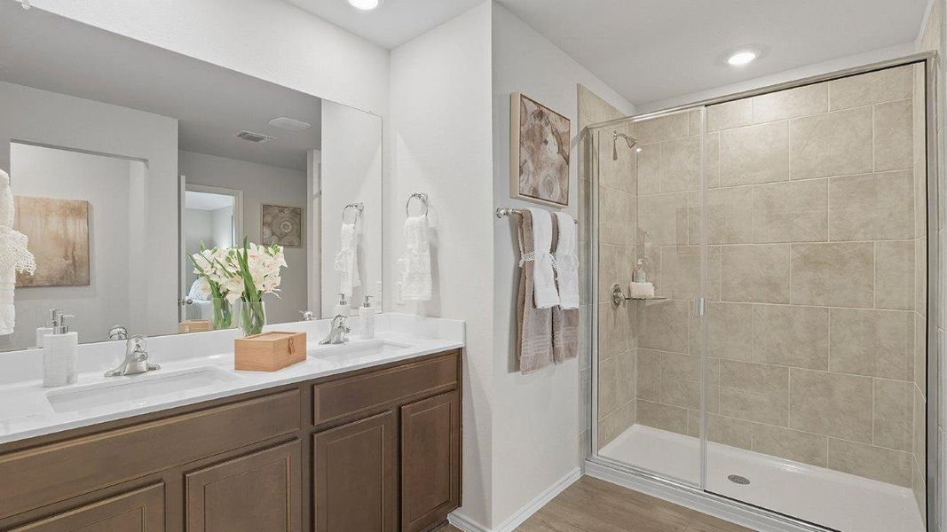 Furnished interior in a model home at Mesa Ridge in Temple (Image 27).