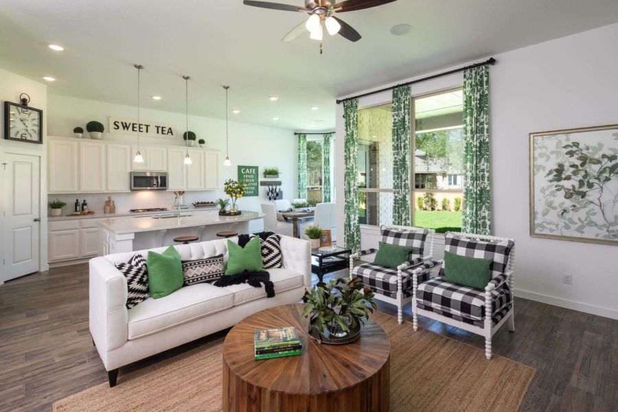 Furnished interior in a model home at La Cima: 50ft. lots - (A) in San Marcos (Image 25).