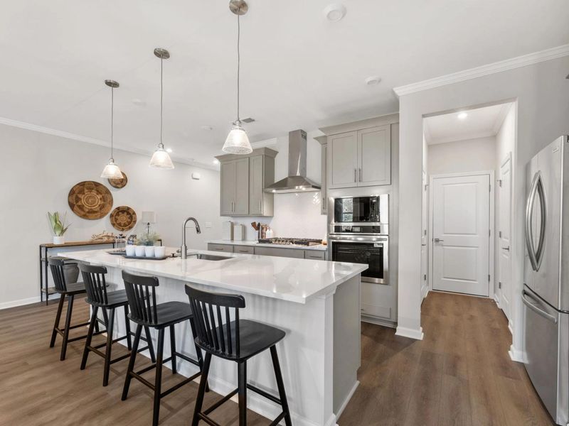 Furnished interior in a model home at Lake Shore in Winder (Image 8).