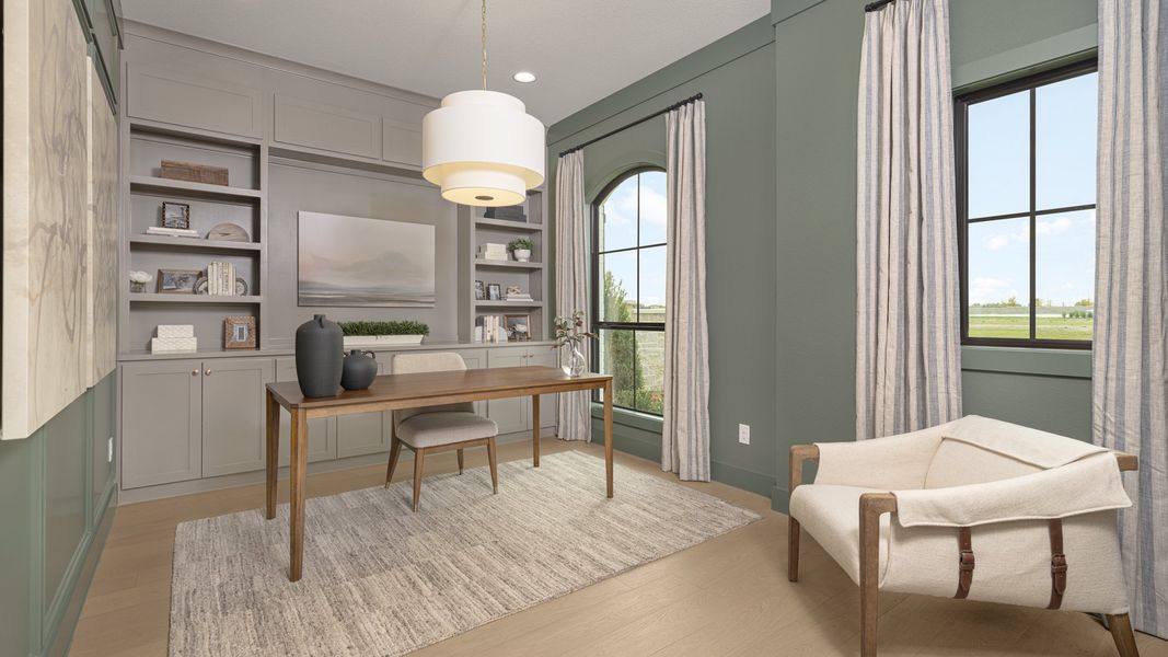 Furnished interior in a model home at Trinity Falls 60' in McKinney (Image 11). Furnished interior in a model home at Trinity Falls 60' in McKinney (Image 11).