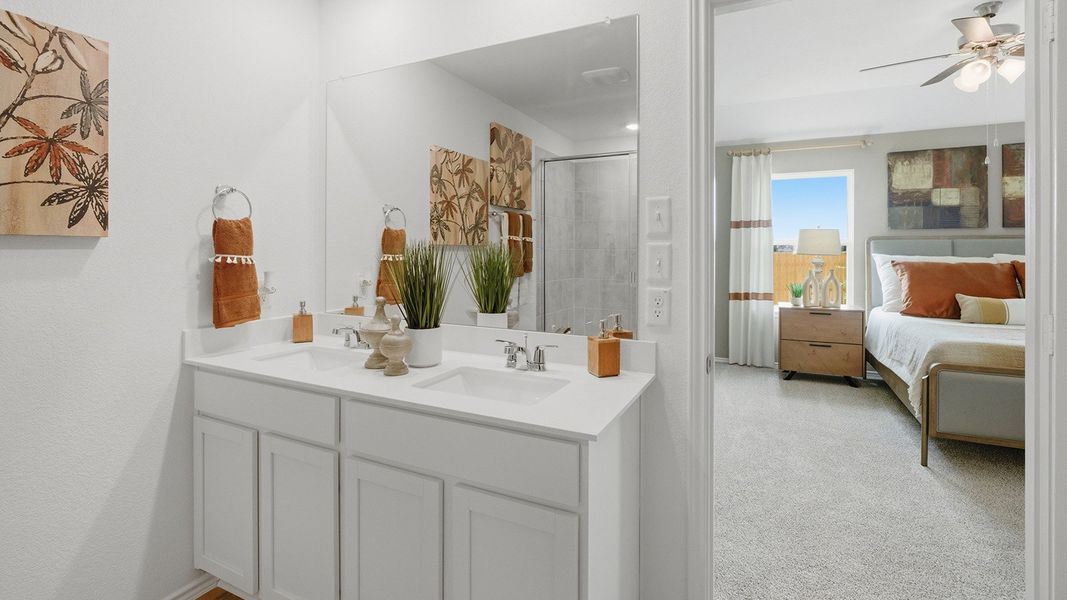 Furnished interior in a model home at Rancho San Gabriel in Georgetown (Image 26). Furnished interior in a model home at Rancho San Gabriel in Georgetown (Image 26).
