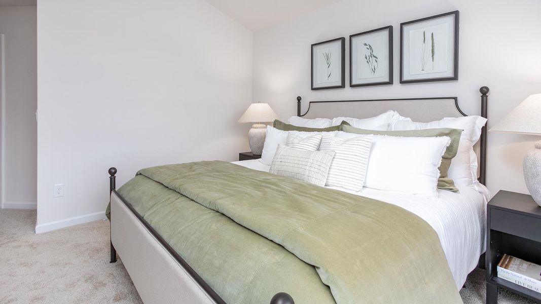 Furnished interior in a model home at The Townes at Riley's Meadow in Haw River (Image 12).